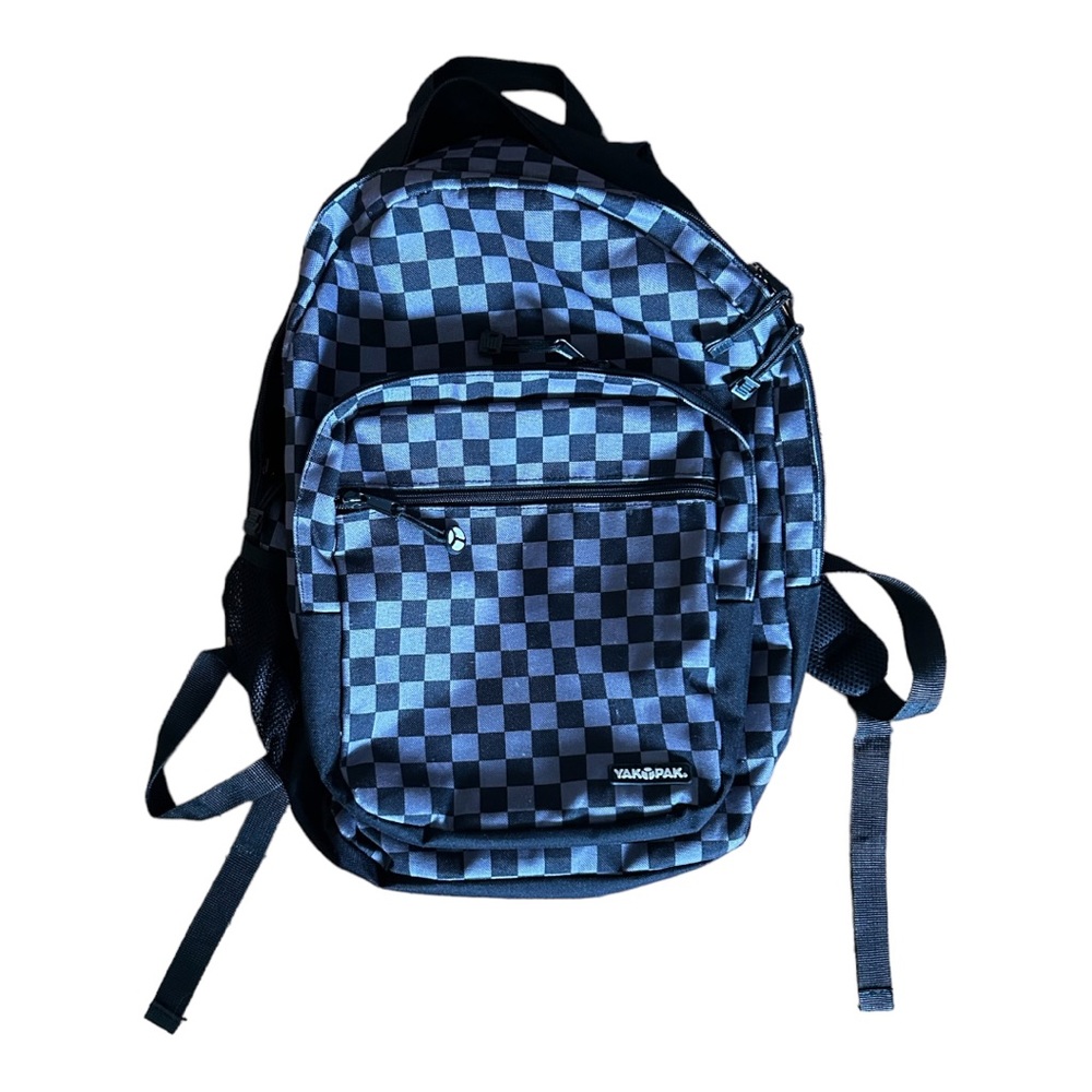 Yak Pak Black and GREY checkered backpack/book bag